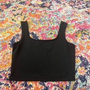 SHEIN Black tank top Crop Top
